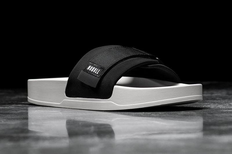 Women's Nobull Ivory Adjustable Slide Slides Black | SG A2783H